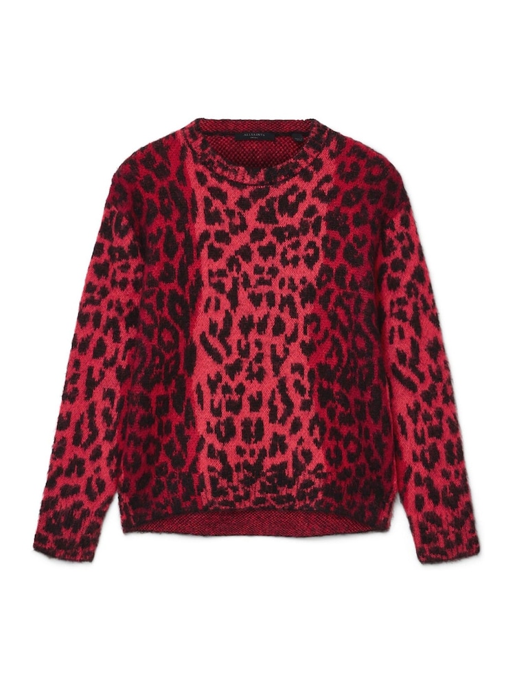 AllSaints Red Lex Jumper - Image 7 of 7