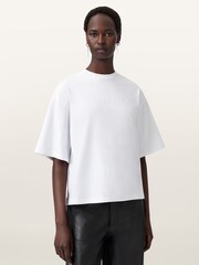 AllSaints White Vision Amelie T-Shirt - Image 1 of 7