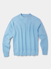 Aubin Blue Garsdale Slub Crew Neck Sweatshirt - Image 5 of 5