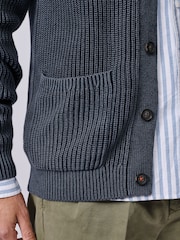 Aubin Blue Martin Collared Cardigan - Image 4 of 5