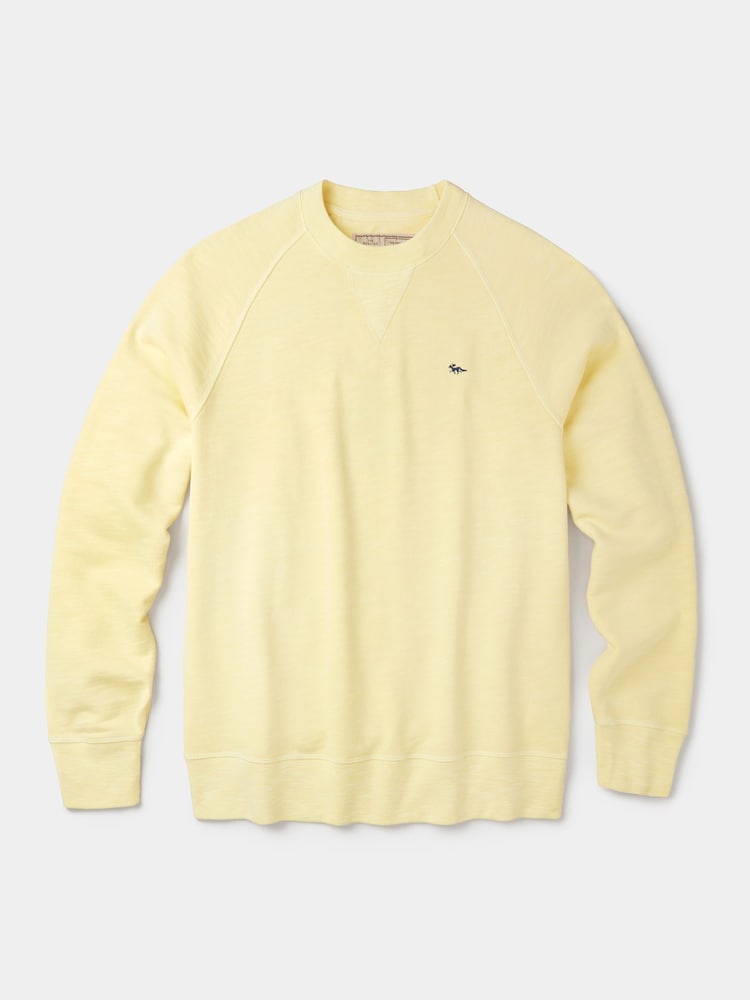 Aubin Yellow Garsdale Slub Crew Neck Sweatshirt - Bilde 5 av 5