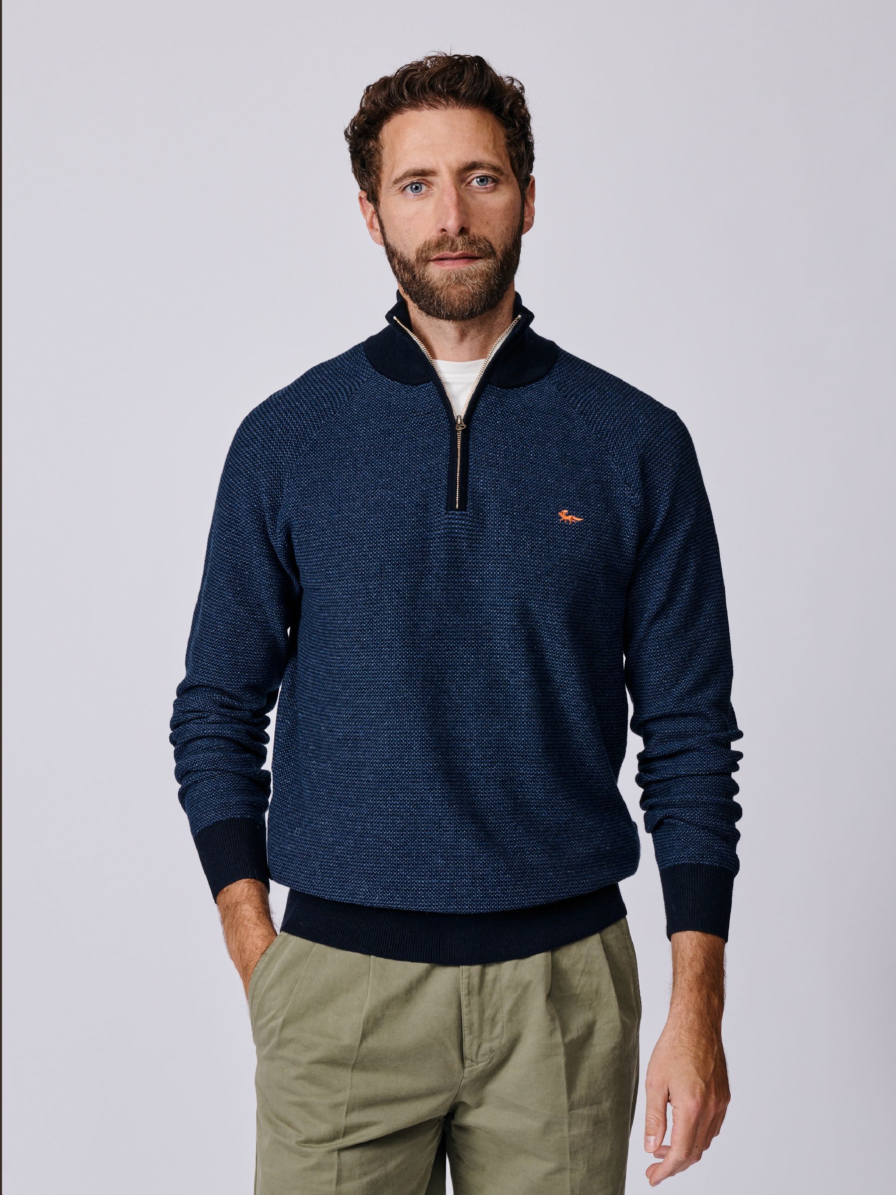 Buy Aubin Bonby Quarter Zip Cotton Jumper from Next USA