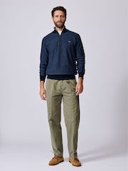 Aubin Blue Bonby Zip Neck Jumper - Image 3 of 7