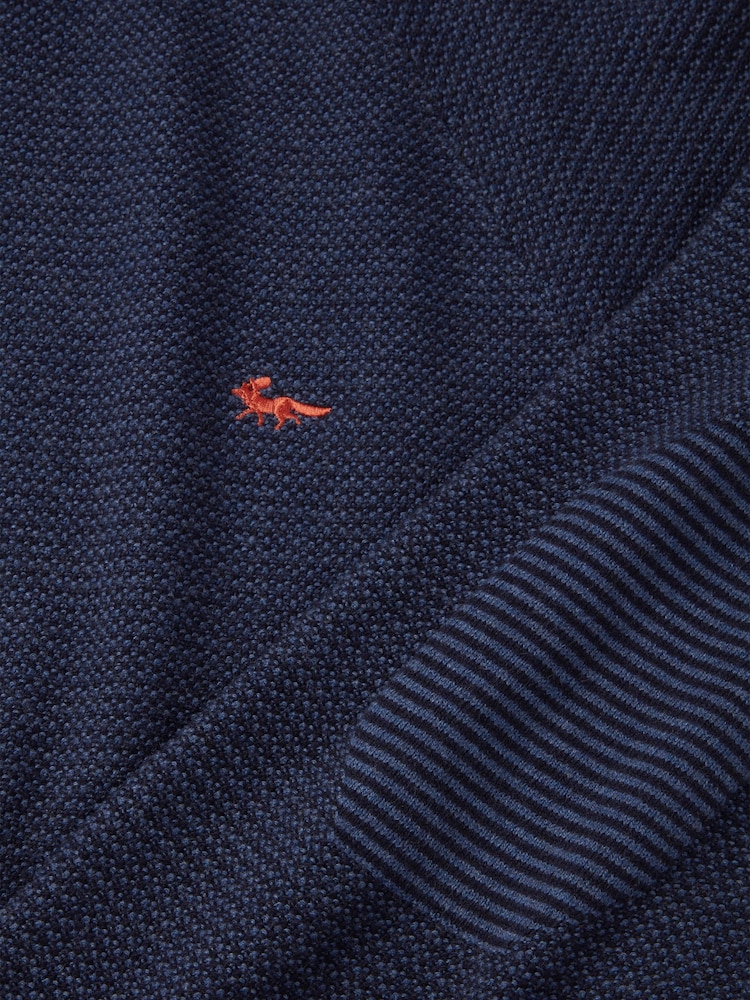 Aubin Blue Bonby Zip Neck Jumper - Image 7 of 7