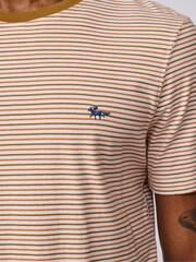 Aubin Orange Deacon Feeder Stripe T-Shirt - Image 4 of 5