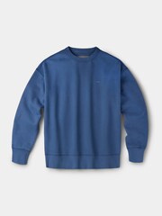 Aubin Blue Brandon Crew Neck Sweat Top - Image 6 of 6