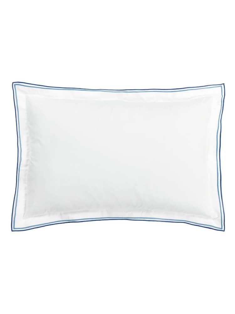 Designers Guild Denim Blue Astor 400 Thread Count Duvet Cover and Pillowcase Set - Image 5 of 5