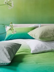 Designers Guild Set of 2 Azure Green Savoie 200 Thread Count Pillowcases - Image 2 of 5