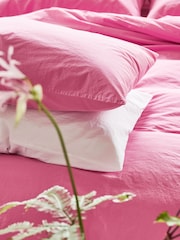 Designers Guild Fuchsia Pink Loweswater 300 Thread Count Duvet Cover and Pillowcase Set - Image 2 of 3
