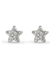 COACH Silver Tone Signature C Pavé Star Stud Boxed Earrings - Image 1 of 4