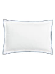 Designers Guild Set of 2 Denim Blue Astor 400 Thread Count Pillowcases - Image 3 of 3