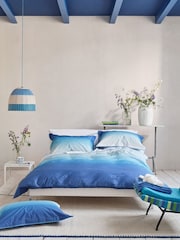 Designers Guild Set of 2 Cobalt Blue Savoie 200 Thread Count Pillowcases - Image 3 of 5