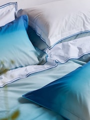 Designers Guild Set of 2 Cobalt Blue Savoie 200 Thread Count Pillowcases - Image 4 of 5