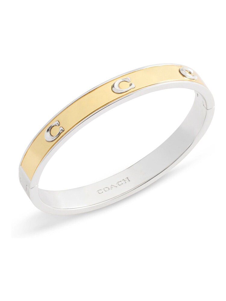 COACH Gold Tone Signature C Bangle Bracelet - Image 5 of 5 COACH Gold Tone Signature C Bangle Bracelet - Image 5 of 5