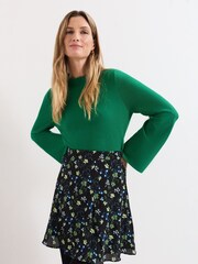 Phase Eight Green Julia Peplum Knit Jumper - Image 1 of 8