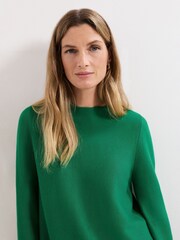Phase Eight Green Julia Peplum Knit Jumper - Image 4 of 8