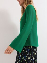 Phase Eight Green Julia Peplum Knit Jumper - Image 5 of 8