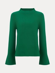 Phase Eight Green Julia Peplum Knit Jumper - Image 8 of 8