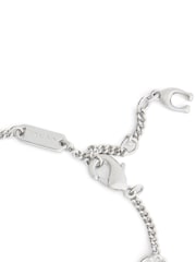 COACH Silver Signature Tea Rose Strand Bracelet - Image 3 of 3