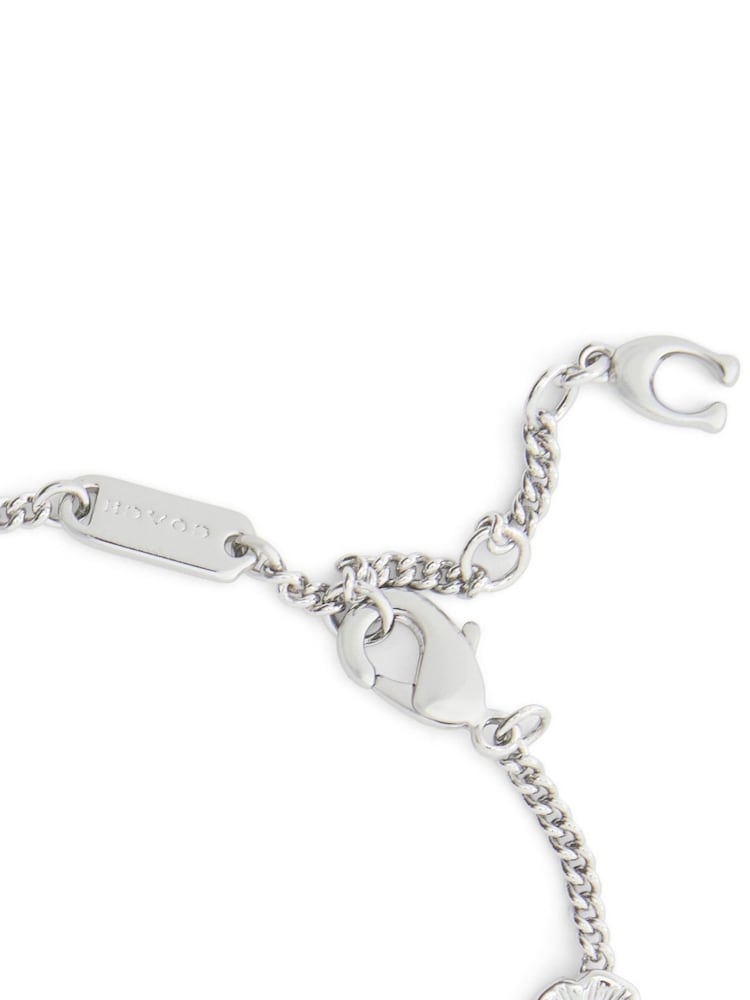 COACH Silver Signature Tea Rose Strand Bracelet - Image 3 of 3 COACH Silver Signature Tea Rose Strand Bracelet - Image 3 of 3