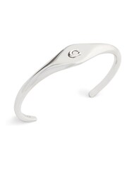 COACH Silver Tone Signature Signet Cuff Bracelet - Image 2 of 3