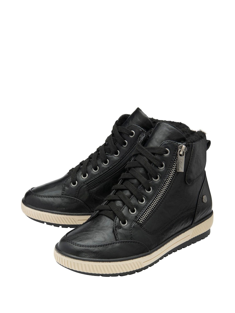 Lotus Black Casual Ankle Boots - Image 2 of 4 Lotus Black Casual Ankle Boots - Image 2 of 4