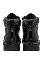 Lotus Black Waterproof Patent Ankle Boots - Image 3 of 4