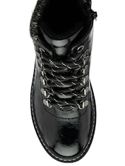 Lotus Black Waterproof Patent Ankle Boots - Image 4 of 4