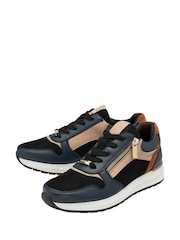 Lotus Blue Casual Zip Up Trainers - Image 2 of 4