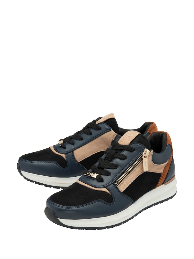 Lotus Blue Casual Zip Up Trainers - Image 2 of 4