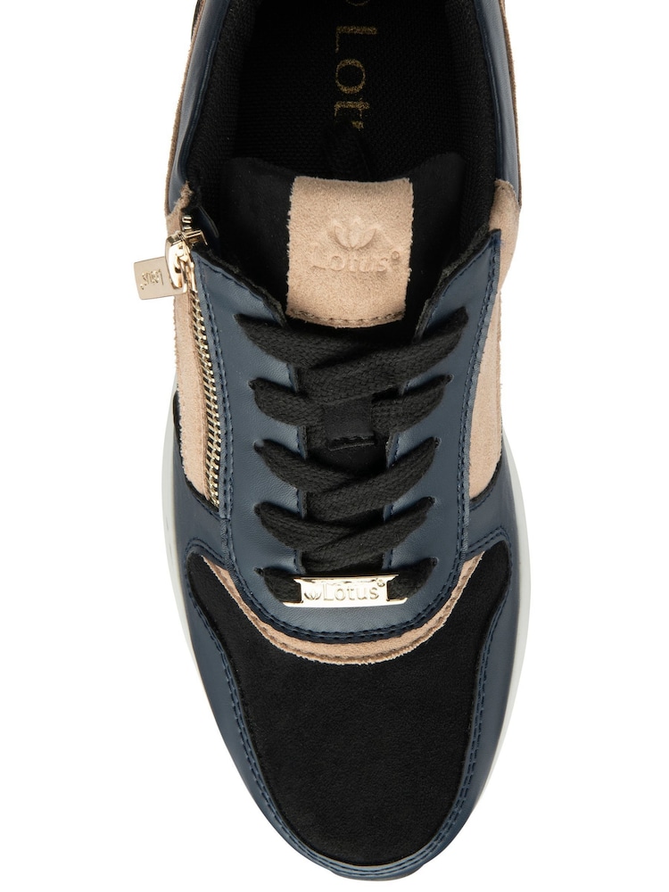 Lotus Blue Casual Zip Up Trainers - Image 4 of 4