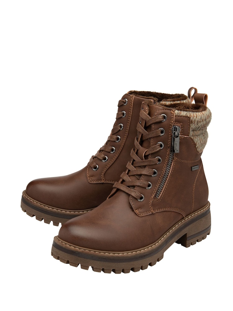Botas de cano curto impermeáveis com zíper Lotus - Imagem 2 de 4