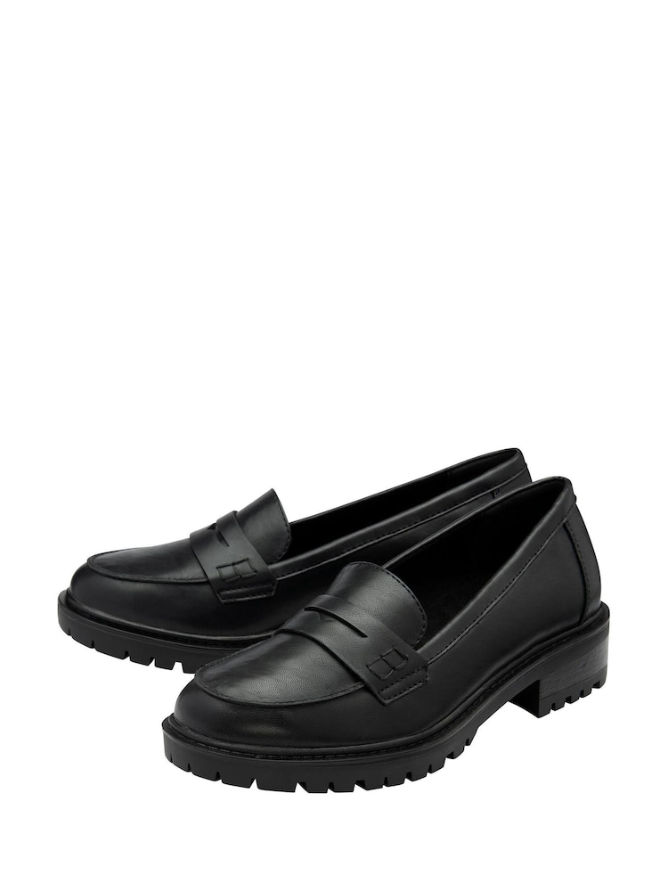 Lotus Black Block Heel Loafers - Image 2 of 4 Lotus Black Block Heel Loafers - Image 2 of 4