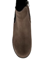 Lotus Natural Suede Wedge Ankle Boots - Image 3 of 4