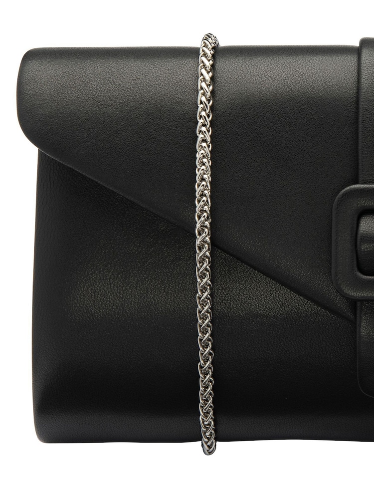 Lotus Black Clutch Bag with Chain - Image 4 of 4 Lotus Black Clutch Bag with Chain - Image 4 of 4