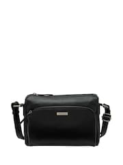 Lotus Black Leather Handbag - Image 1 of 4