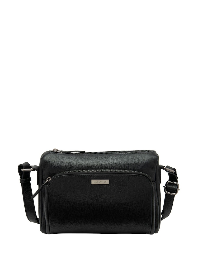 Lotus Black Leather Handbag - Image 1 of 4