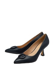 Lotus Blue Leather Court Shoes - Image 2 of 4