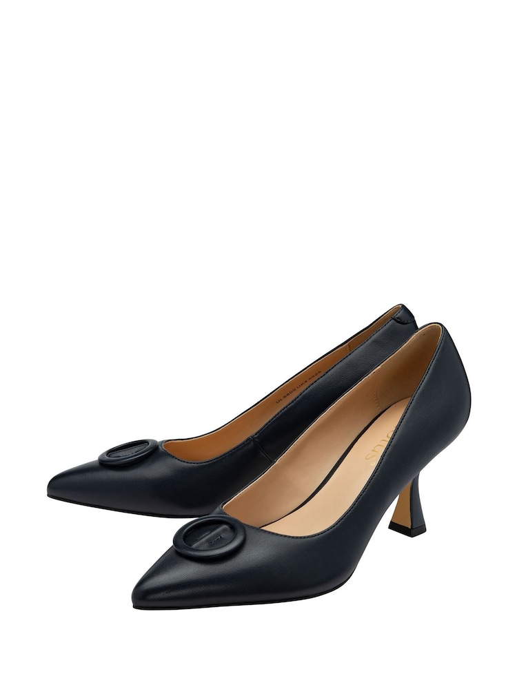 Lotus Blue Leather Court Shoes - Image 2 of 4
