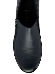 Lotus Blue Leather Wedge Shoes - Image 4 of 4