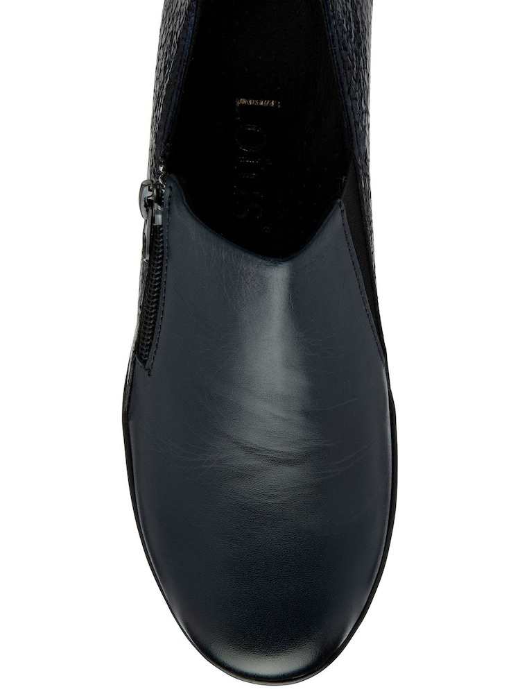 Lotus Blue Leather Wedge Shoes - Image 4 of 4