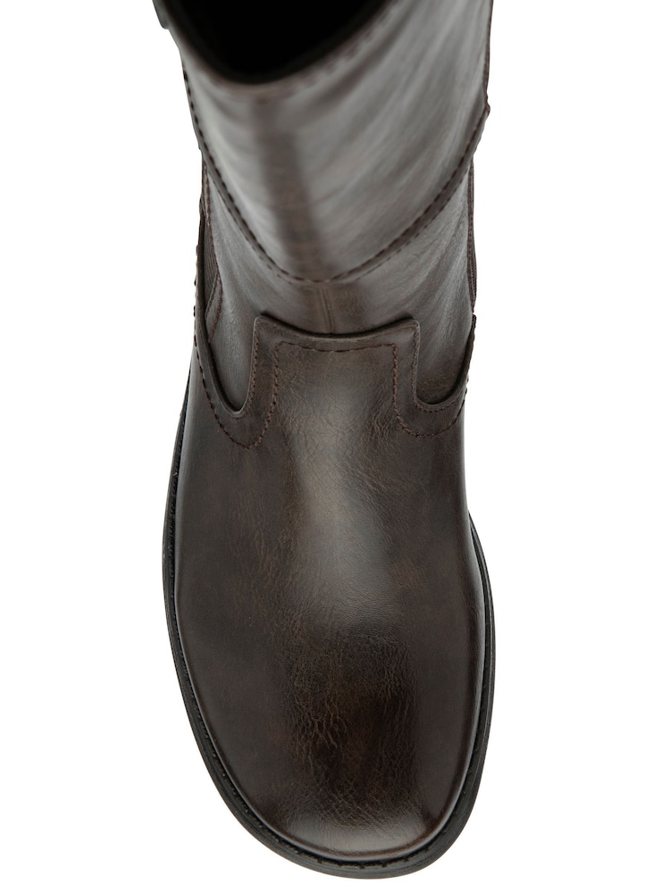 Lotus Brown Flat Mid-Calf Boots - Image 3 of 3