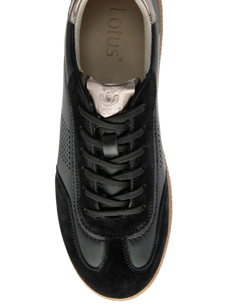 Lotus Black Leather Trainers - Image 1 of 4