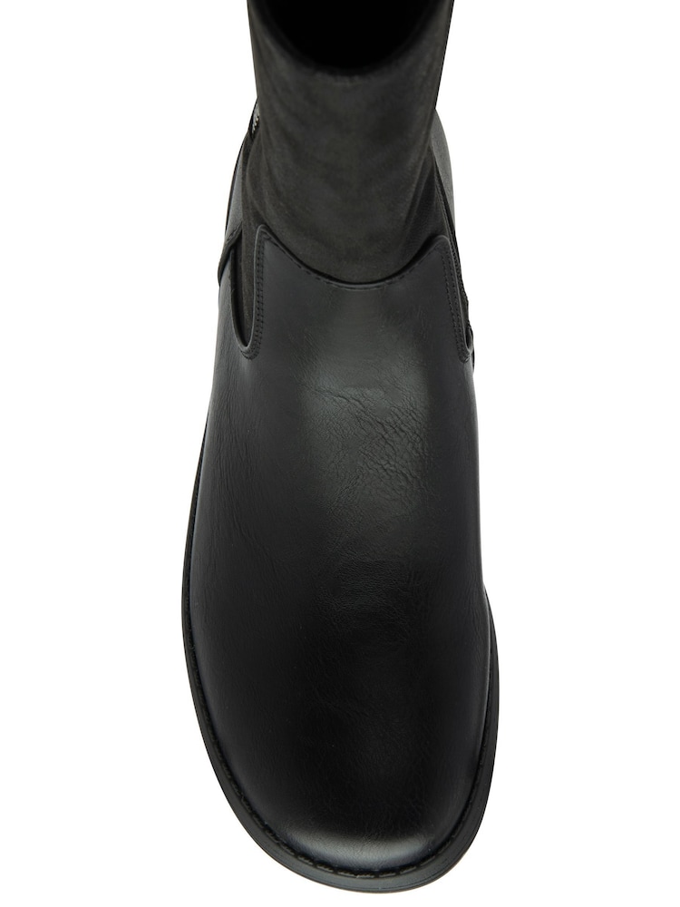 Lotus Black Flat Mid Calf Boots - Image 4 of 4