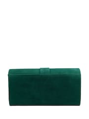 Lotus Green Clutch Bag with Chain - Image 2 of 4