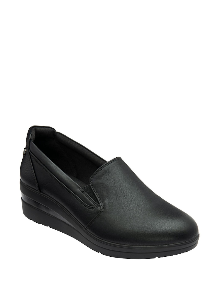 Lotus Black Wedge Shoes - Image 1 of 4 Lotus Black Wedge Shoes - Image 1 of 4
