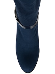 Lotus Blue Heeled Knee High Boots - Image 4 of 4