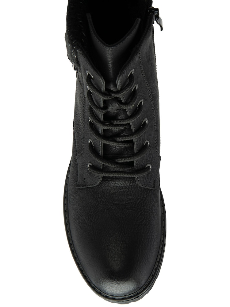 Lotus Black Lace-Up Ankle Boots - Image 4 of 4 Lotus Black Lace-Up Ankle Boots - Image 4 of 4