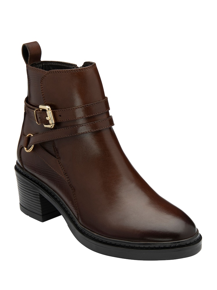 Lotus Leather Zip-Up Chelsea Boots - Imagem 1 de 4
