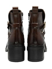 Lotus Leather Zip-Up Chelsea Boots - Imagem 3 de 4
